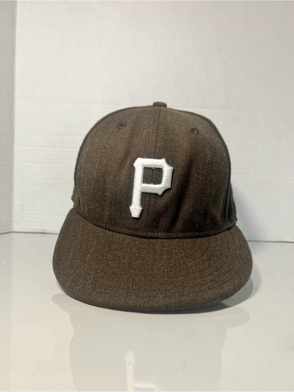 New Era 59FIFTY Pittsburgh Pirates Brown White Fitted Hat Cap Size 7 1/8 MLB